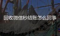  回收微信秒结账怎么回事（微信回收秒结算）