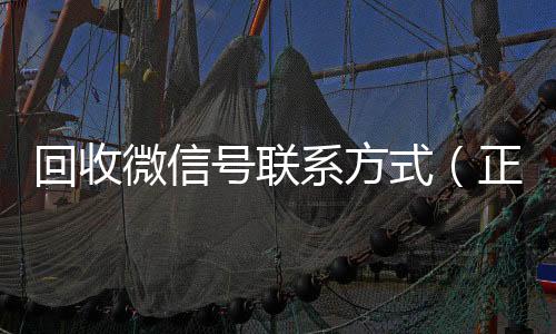 回收微信号联系vx回收秒结账方式（正规高价回收微信号）