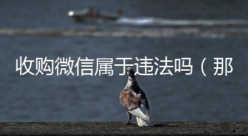 收购微信属于违法吗24小时收微信（那些高价收购微信的是干什么的）