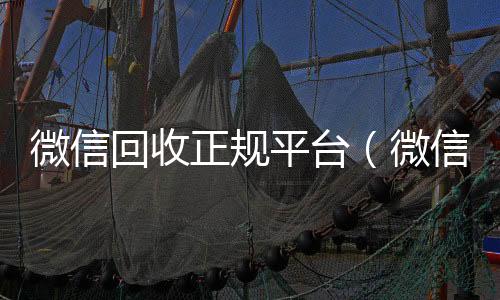 微信回收正规平台个人回收vx秒结（微信回收正规平台是真的吗）