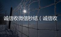  诚信收微信秒结（诚信收微信秒结飞牛）